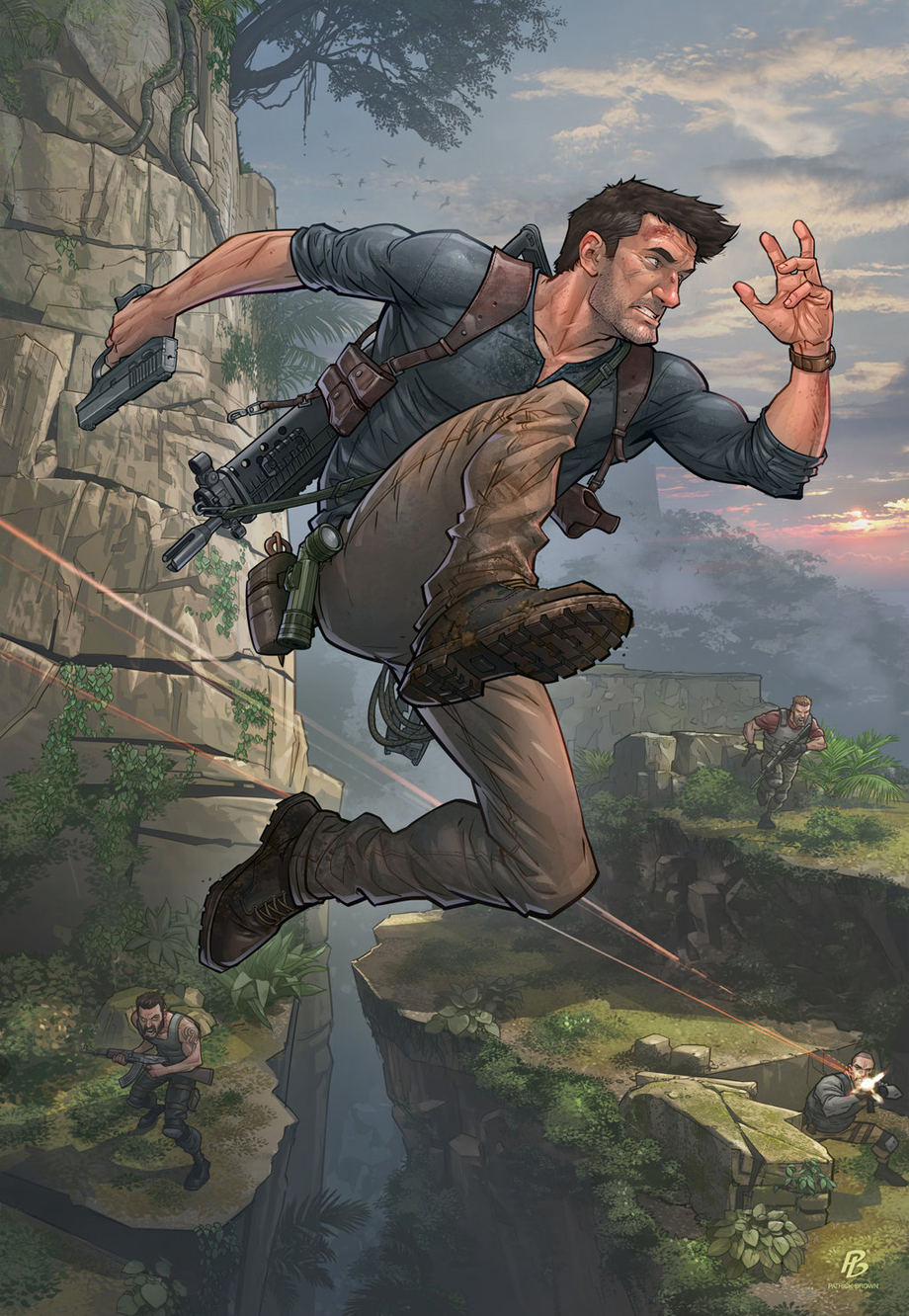 Fantastic Uncharted 4 fan art  based off of the 15-minute gameplay trailer