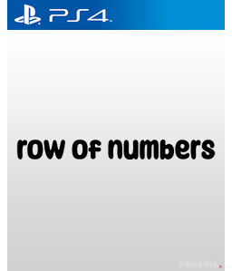 Row of numbers PS4