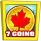 7 coins collected