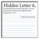 Hidden Letter 6