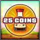 25 coins collected